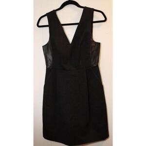 Stunning-Must See-Madewell Women's Sheath Dress Leather Side Panels-Size 0 (a)